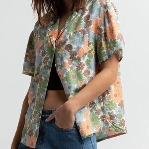 RSQ Floral Camp Shirt SIZE LARGE